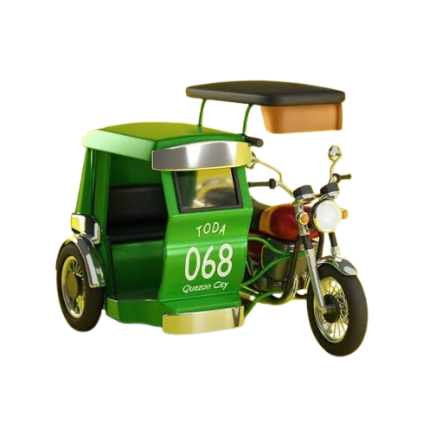 Green Philippine campus tricycle